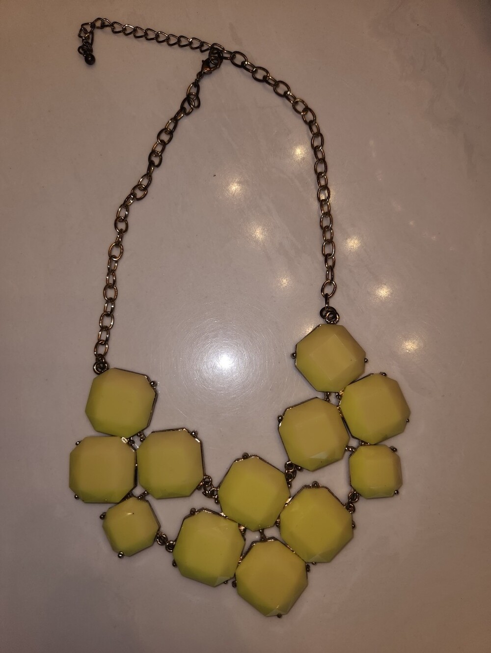 Yellow Statement Bib Necklace